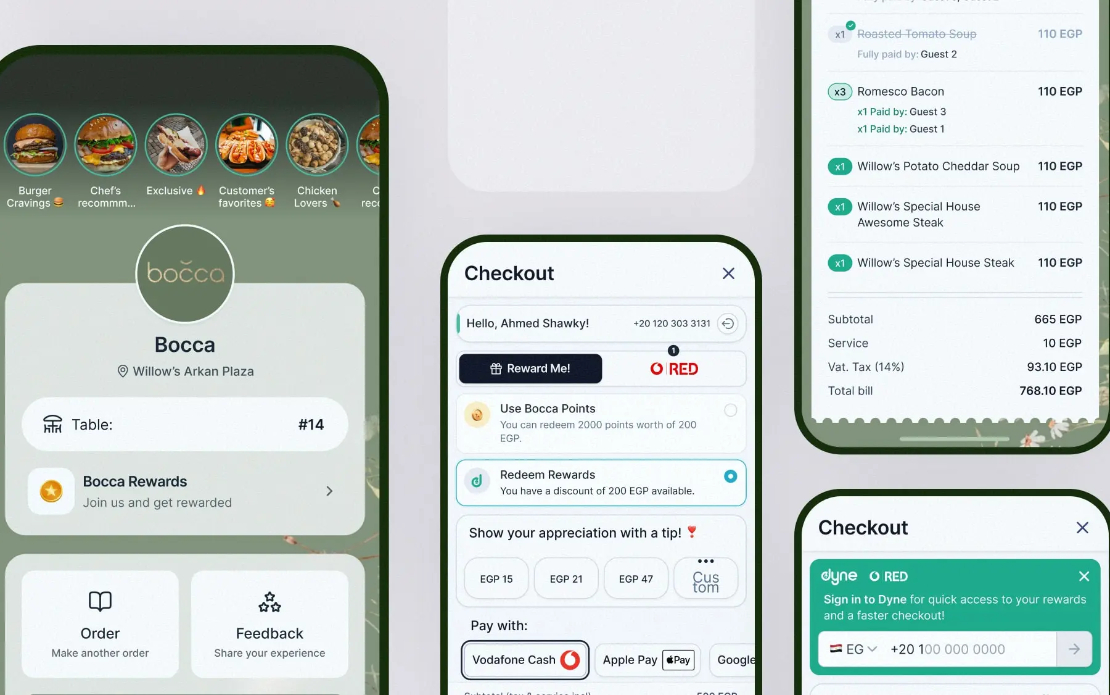 Dyne App: User Journey Update for a Restaurant Aggregator