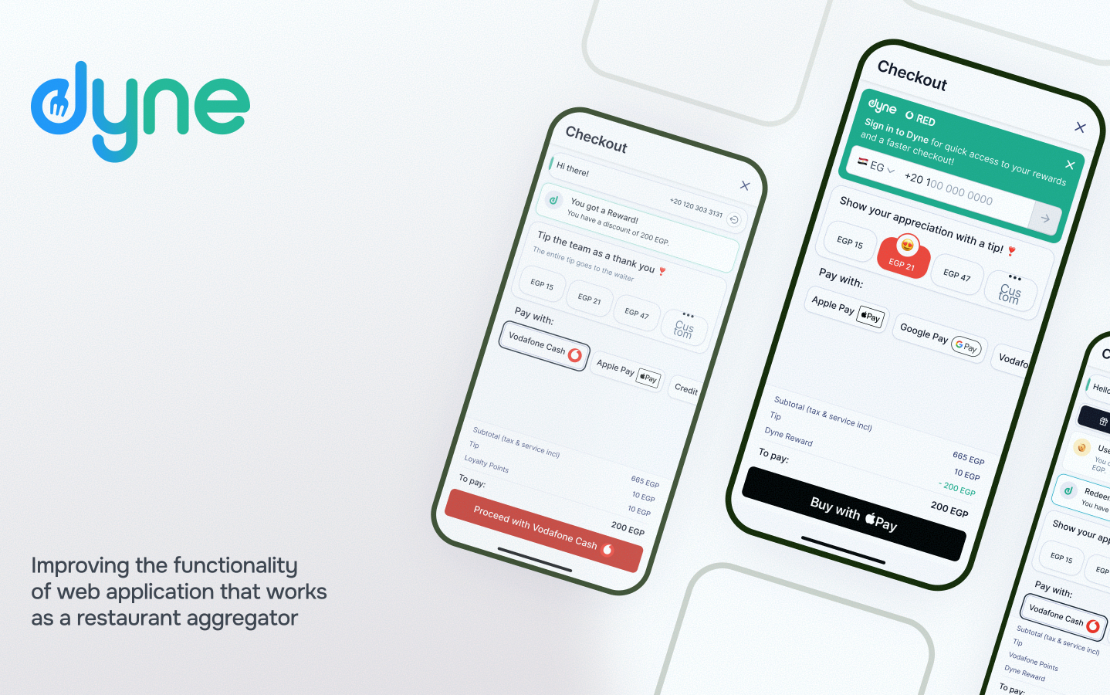 Dyne App: User Journey Update for a Restaurant Aggregator
