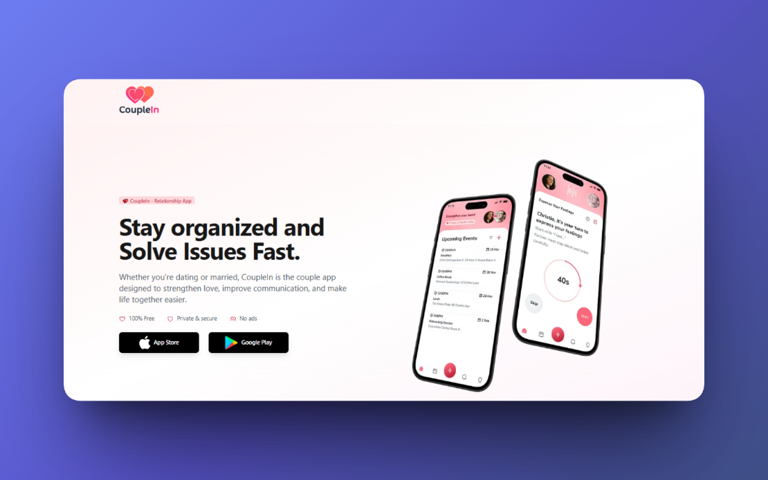 CoupleIn – Relationship & Couples Companion App