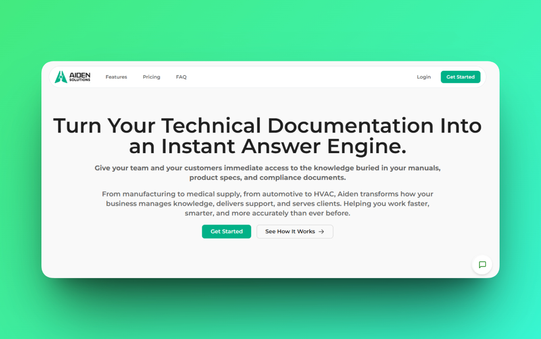 Aiden AI – Technical Documentation Answer Engine