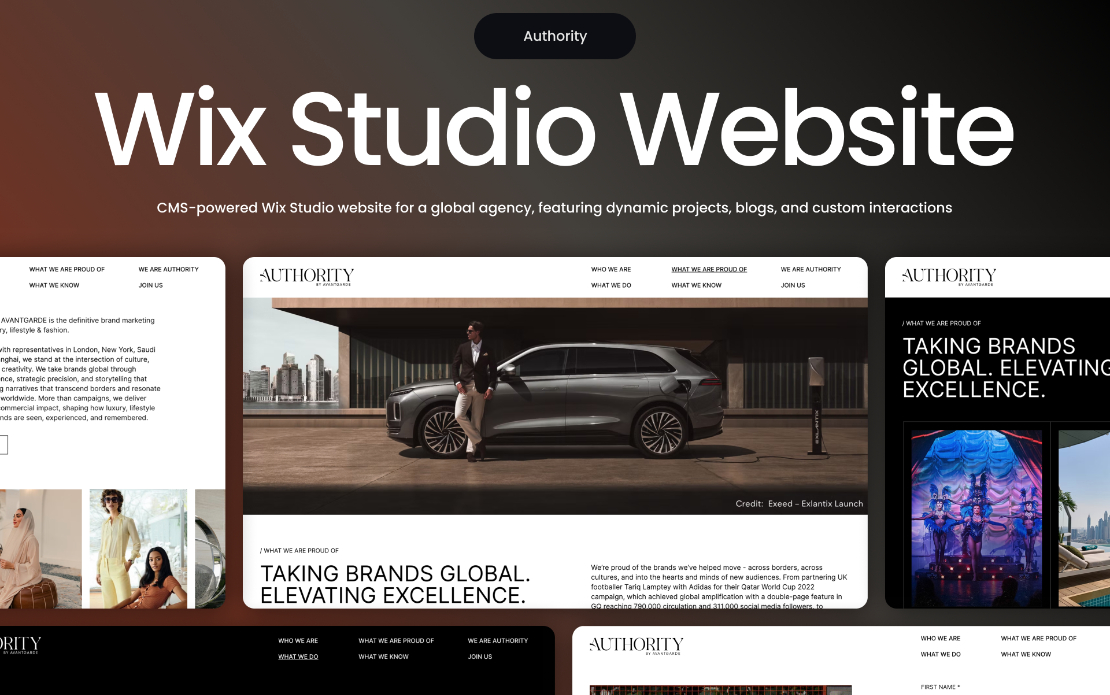 CMS-Powered Wix Studio Website for Global Agency