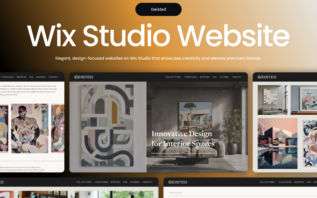 Luxury Art Wix Website | Wix web design | Wix web development | SEO