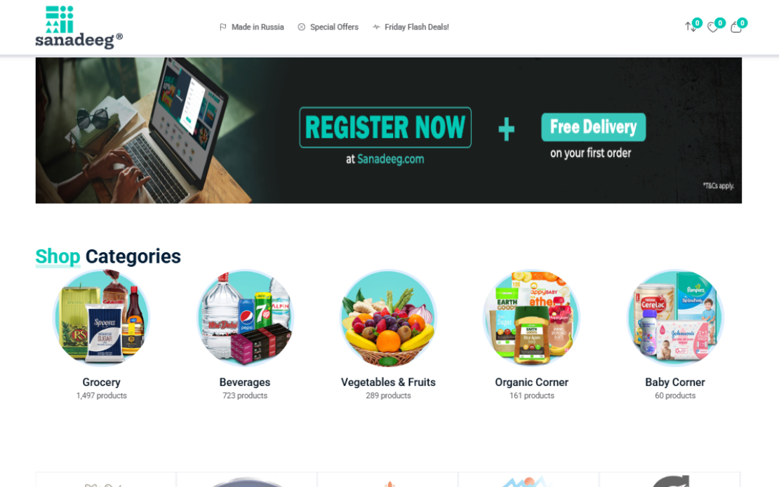 Sanadeeg Shopify Multi-Channel eCommerce & CMS Solution