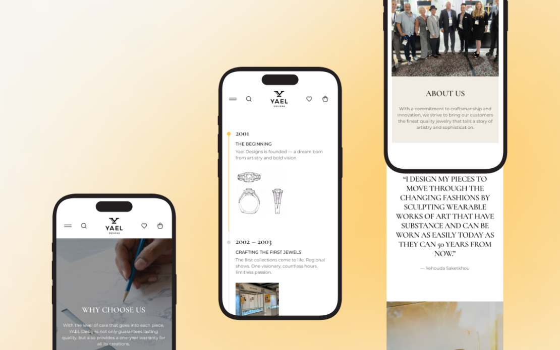 Luxury eCommerce Website for Yael Designs
