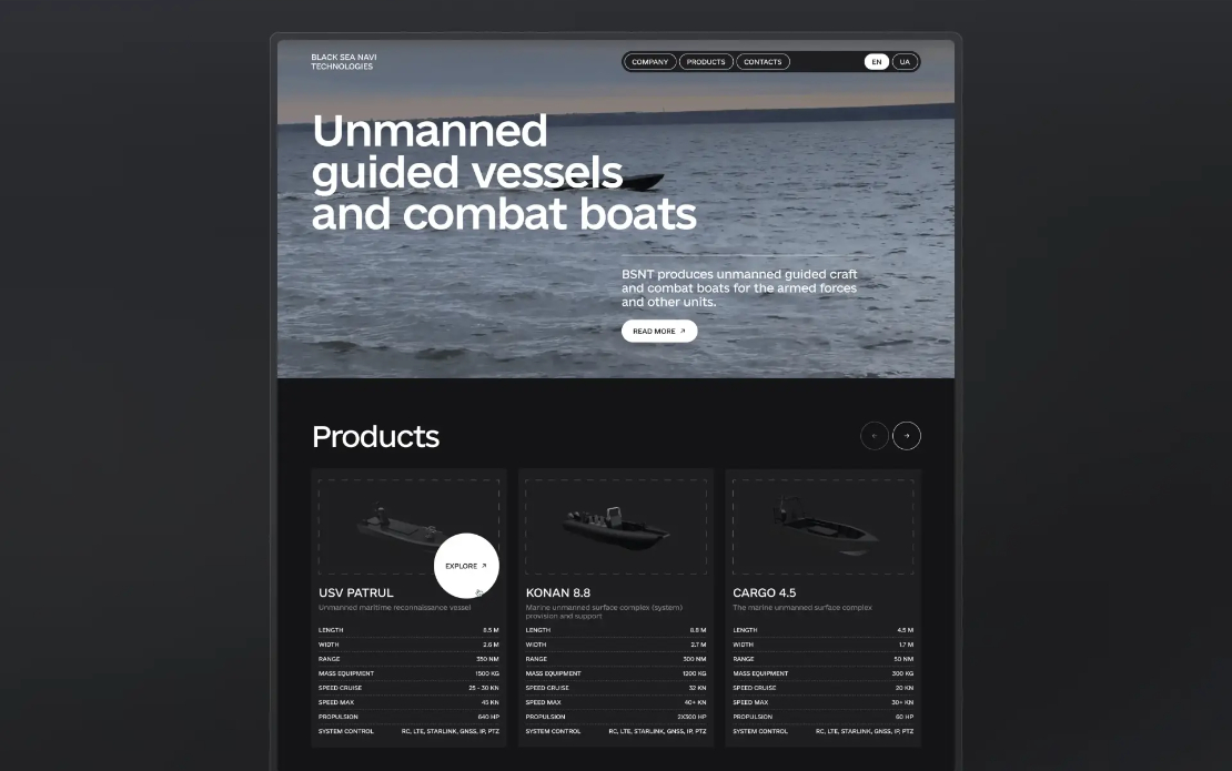 Website Design & Development for BSNT Drones