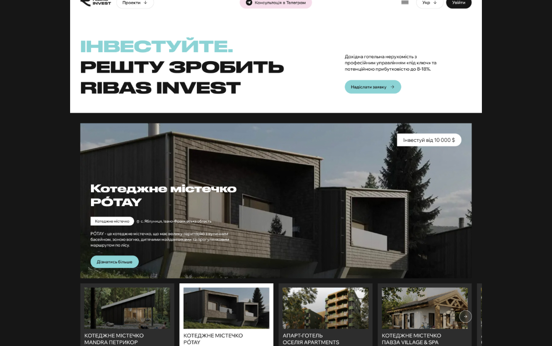 Website Development & Design for Ribas Invest