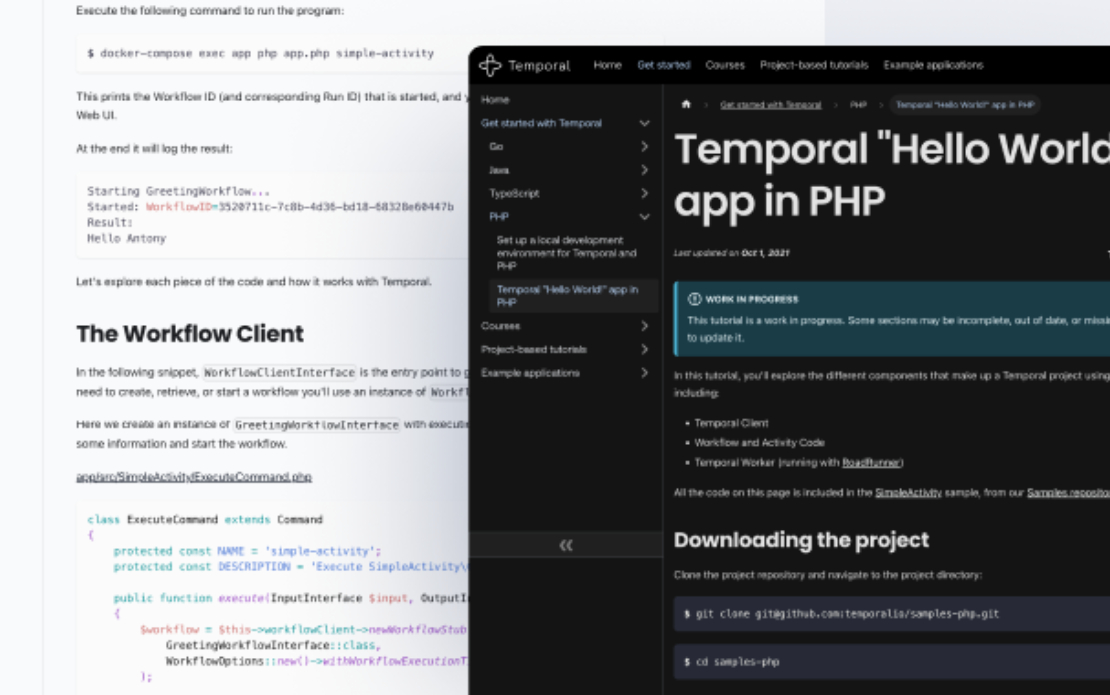 Development of the Official Temporal PHP SDK for Workflow Orchestration