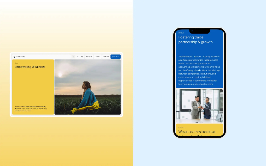 Corporate Website & UX/UI Design for The Ukrainian Chamber of Commerce