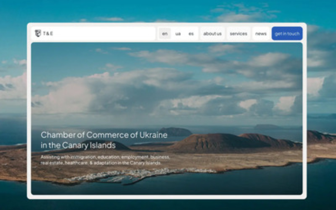 Corporate Website & UX/UI Design for The Ukrainian Chamber of Commerce