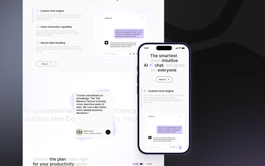 Case Study for Cortex AI | UX/UI Design