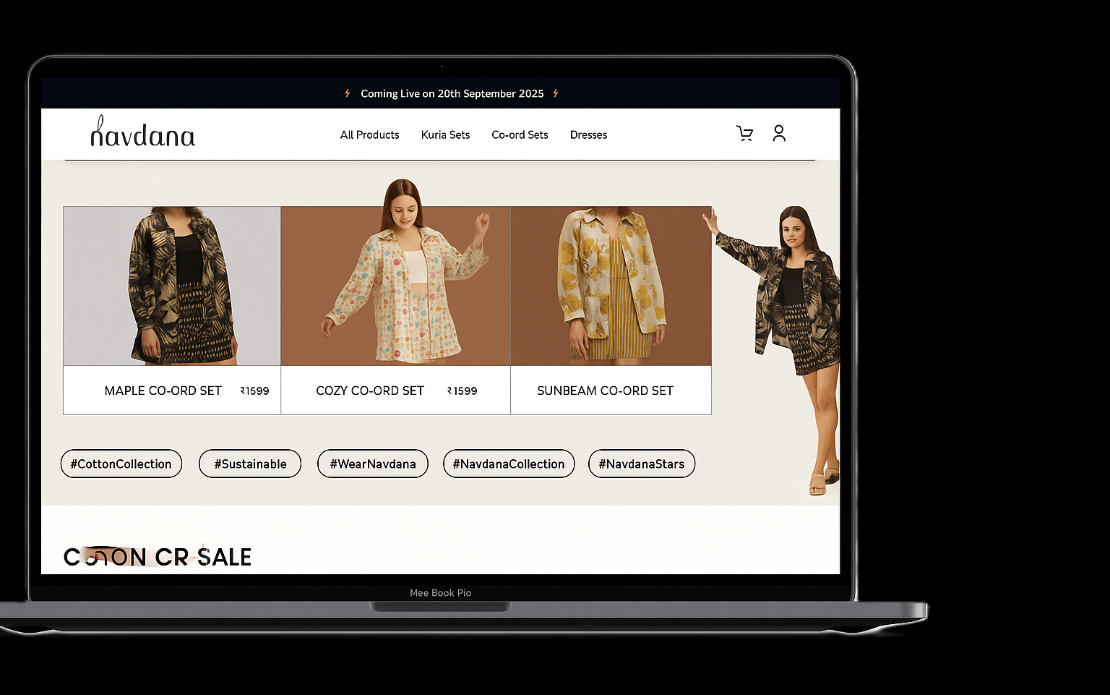 Navdana Fashion E-Commerce Website UI/UX & Development