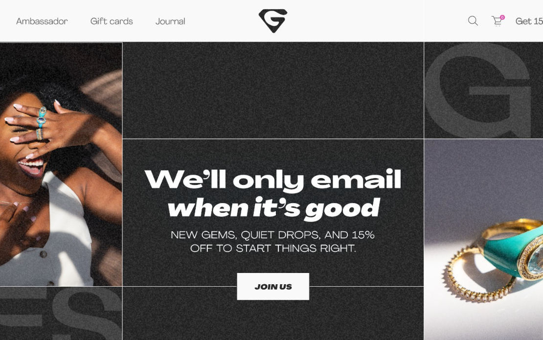 Gemmies | Jewelry Web Design