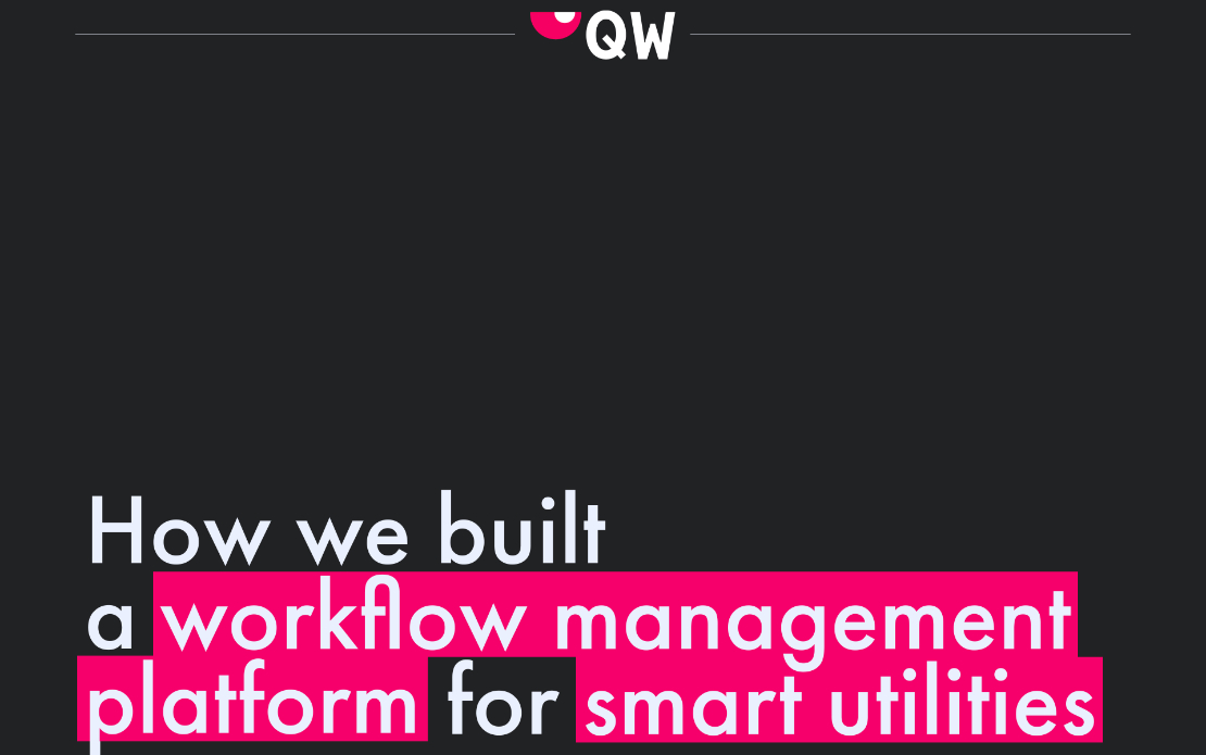 Workflow management platform for smart utilities