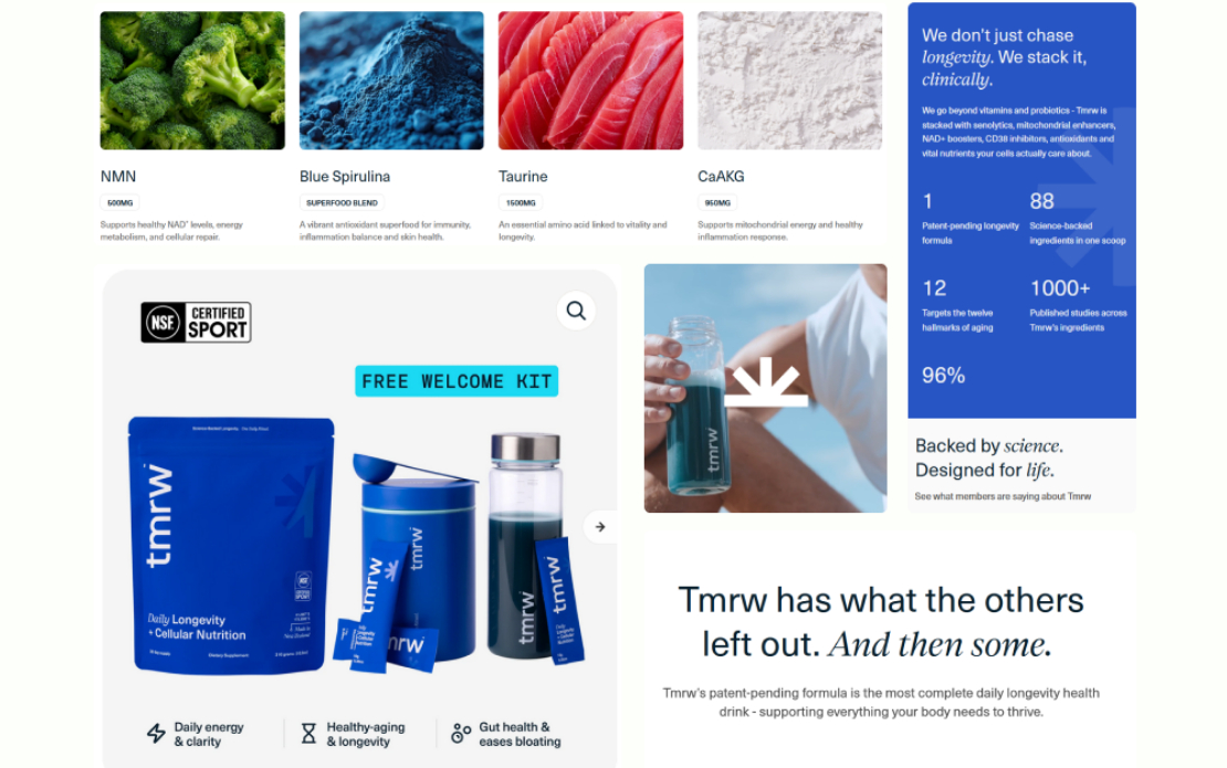DrinkTMRW: Headless Shopify Store for a Science-Based Supplement Brand