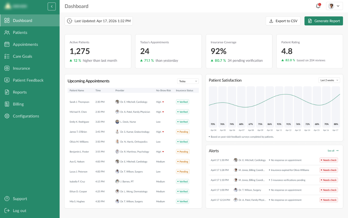 Care Coordination Software with Patient Feedback