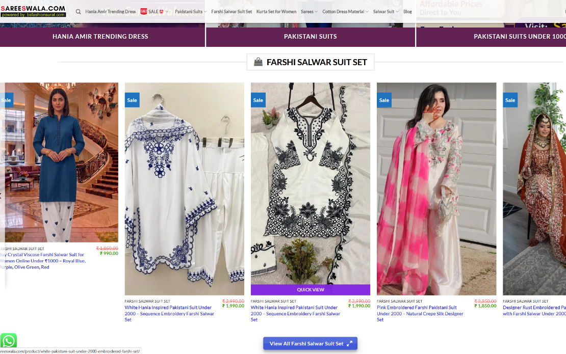 SareesWala – Ecommerce Website Development & SEO Optimization