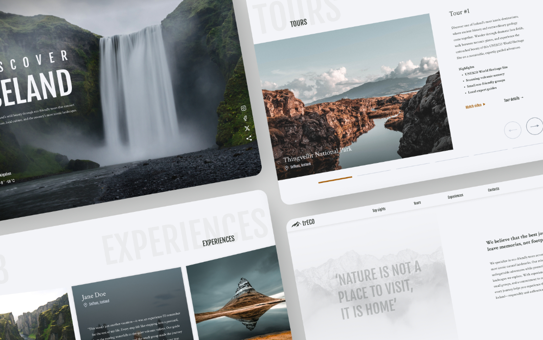 trECO – Discover Iceland Eco-Travel Web Product