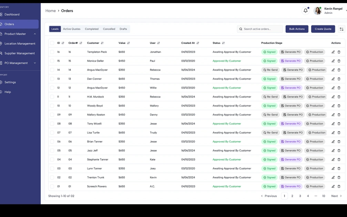 Custom Order Management System