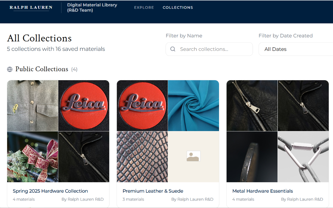 AI Visual Search Material Library for Ralph Lauren