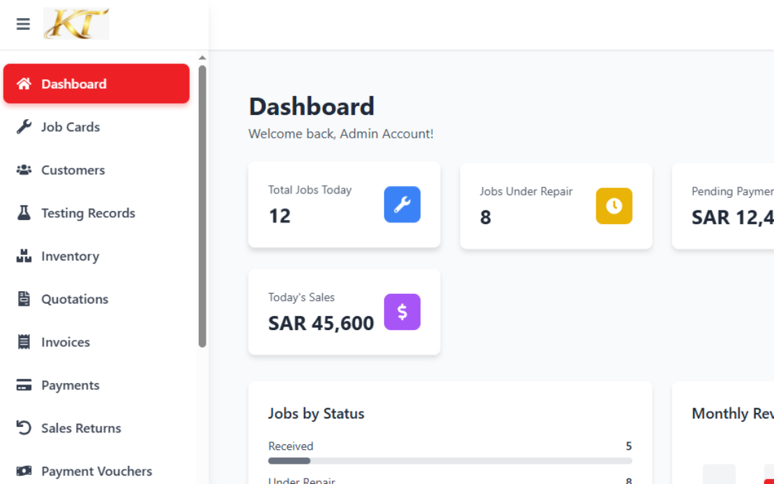Garage Workshop Management Software