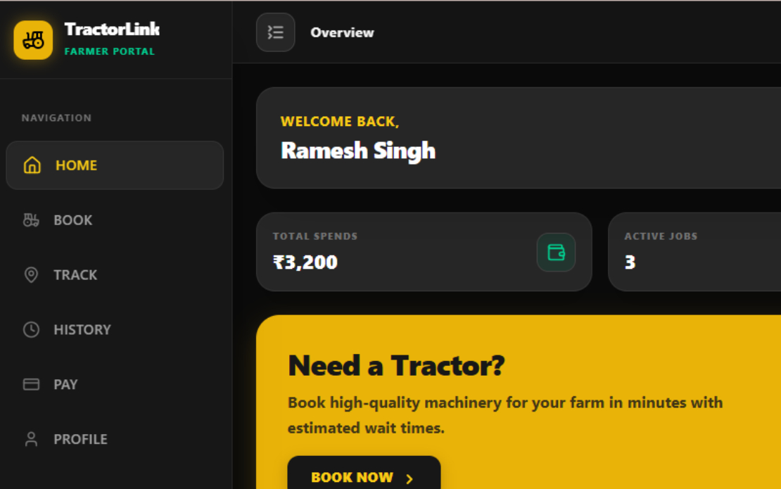 TractorLink – Agricultural Equipment Management Platform
