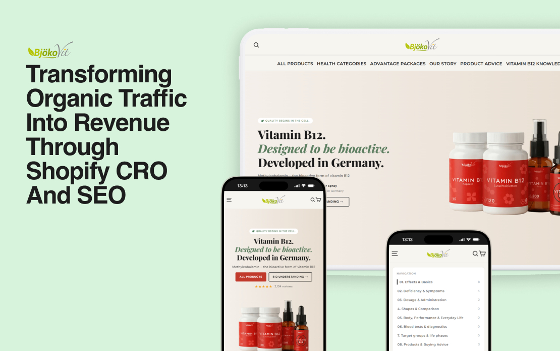 Shopify CRO Content Architecture & PDP Redesign for BjökoVit