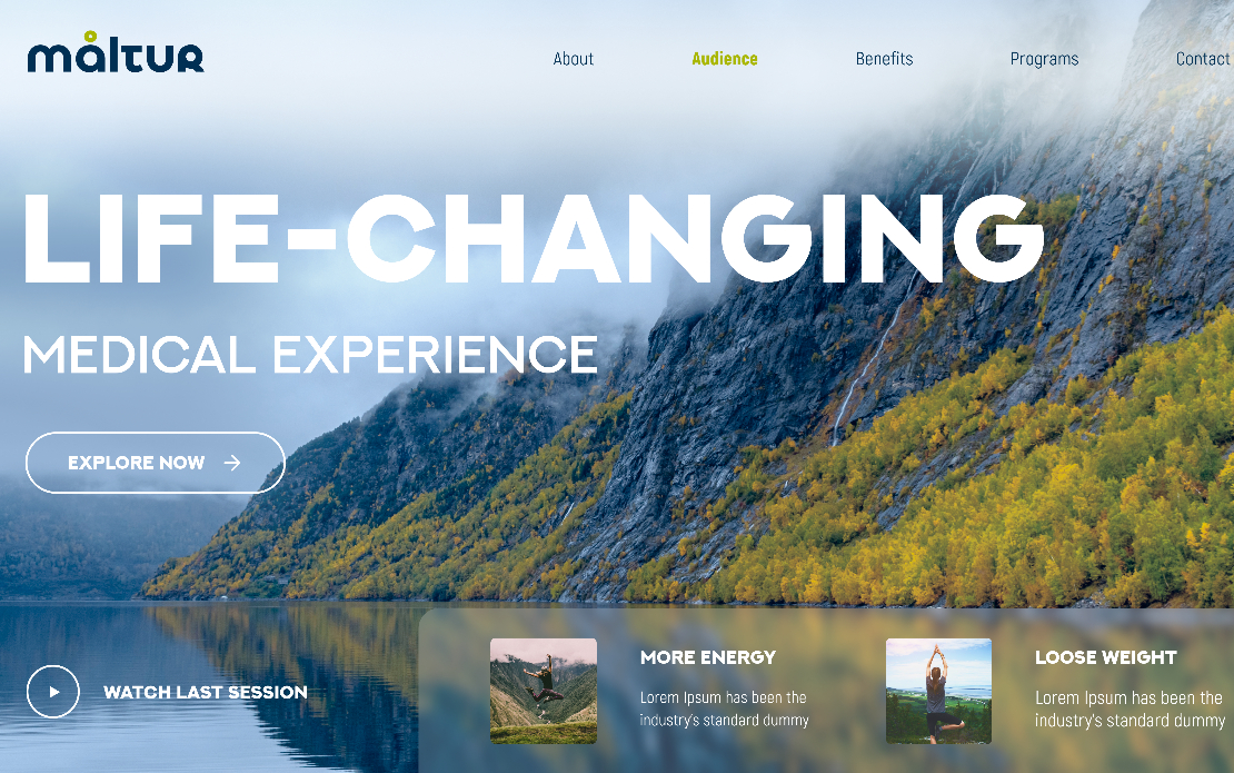 UX/UI design for Norwegian health tourism brand