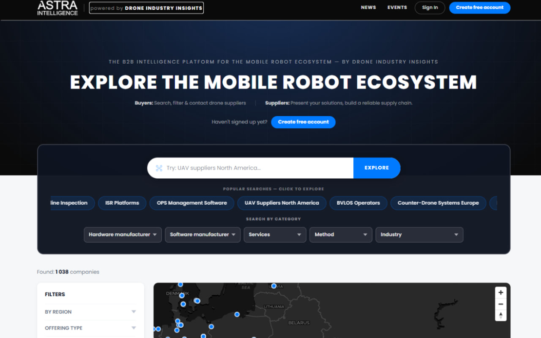 Website creation for Astra.droneii.com