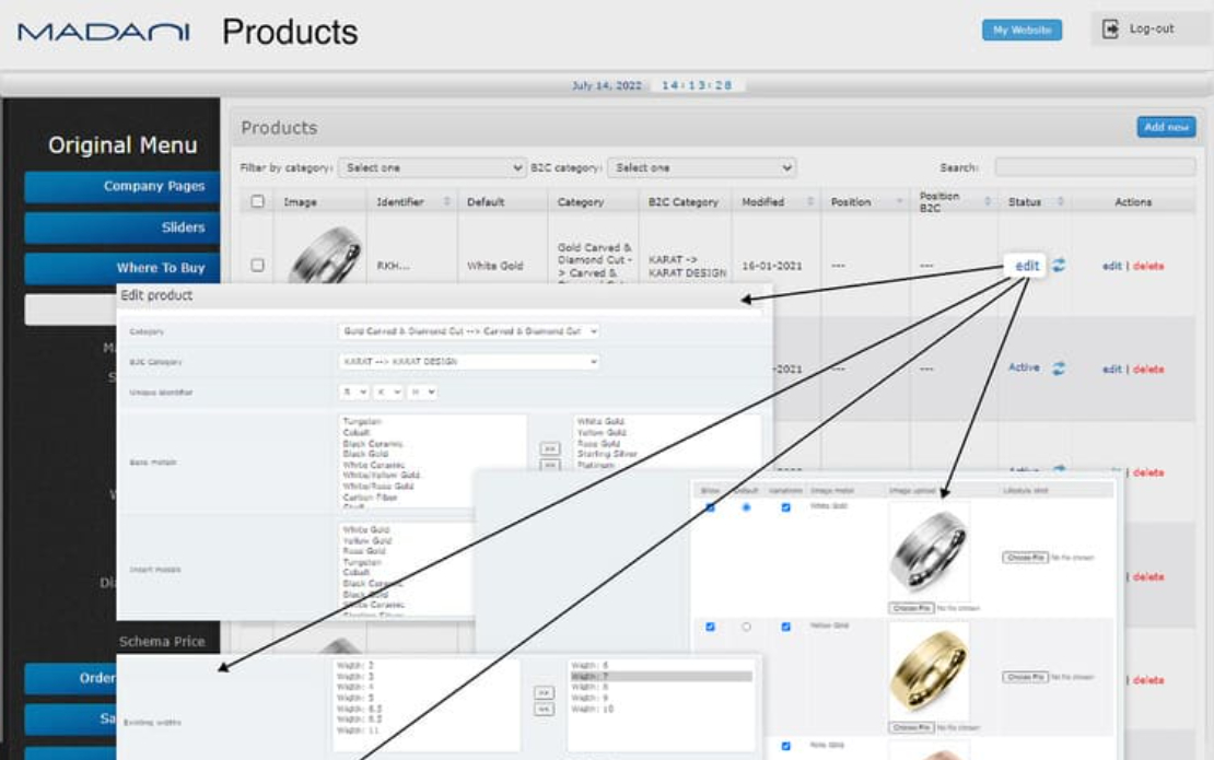 Online Product Configurator & Pricing System for Madani Rings