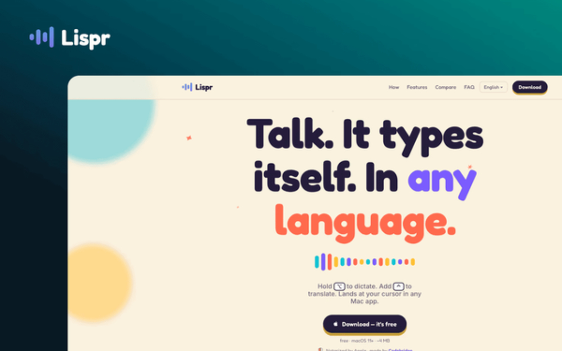 Lispr: Native Multilingual Voice Dictation