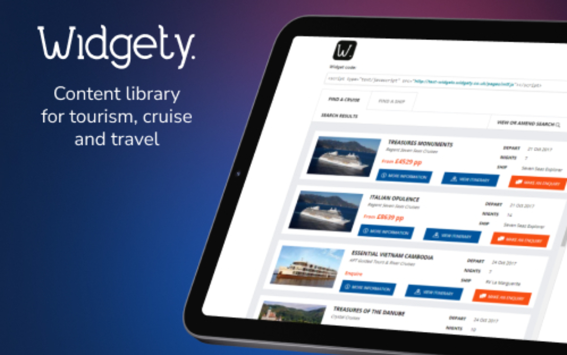 Widgety: Content Library for Tourism, Cruise And Travel