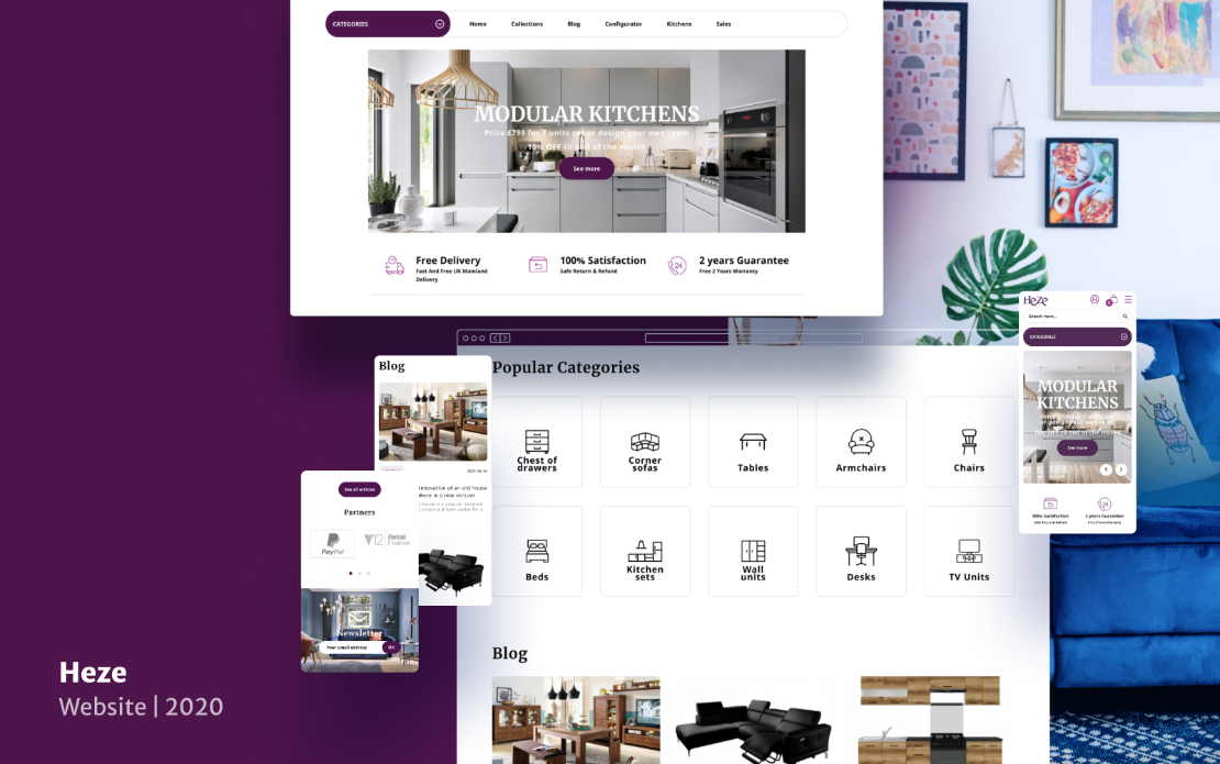 E-commerce Website for Heze Furniture