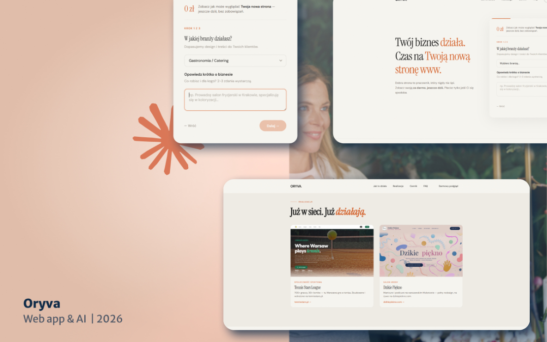 Oryva, AI-powered custom website builder for SMEs