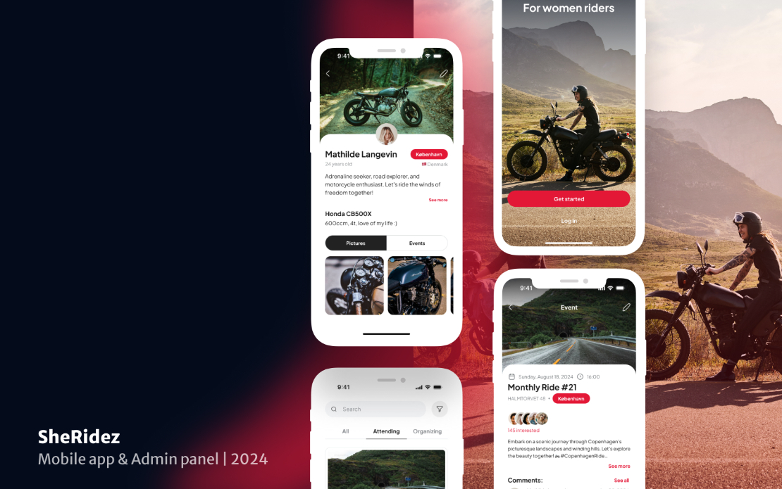 Mobile app uniting female motorcyclists