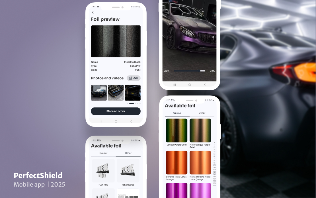Mobile App for Choosing Car Protection Films