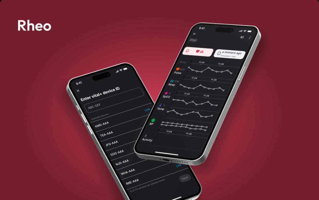 Vital signs tracking app