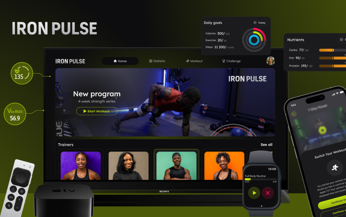 Iron Pulse - Native Apple TV Fitness App