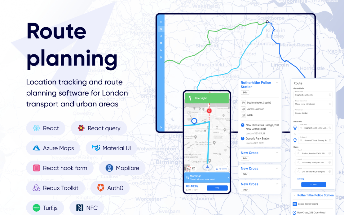 Route planning solution for a technology company