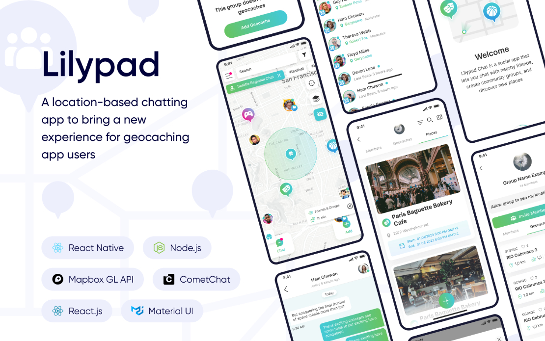 Lilypad Chat™ — location-based chatting app