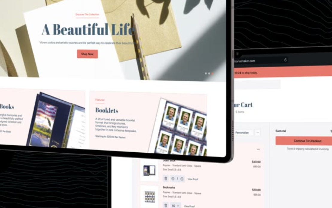 Messenger Memorial Maker: consumer e-commerce for memorial products