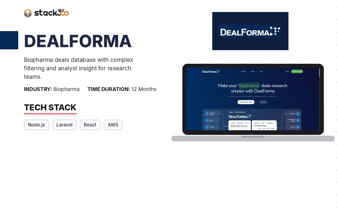 DealForma: biopharma deals database