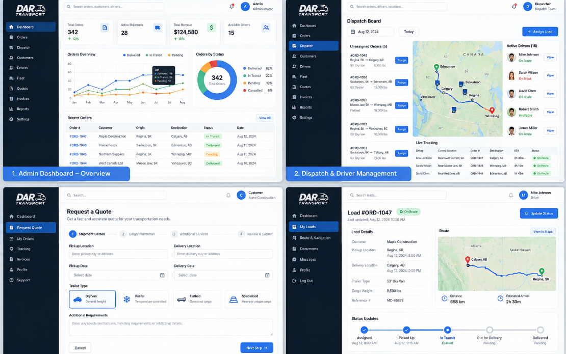 DAR Transport Fleet & Dispatch Management Platform
