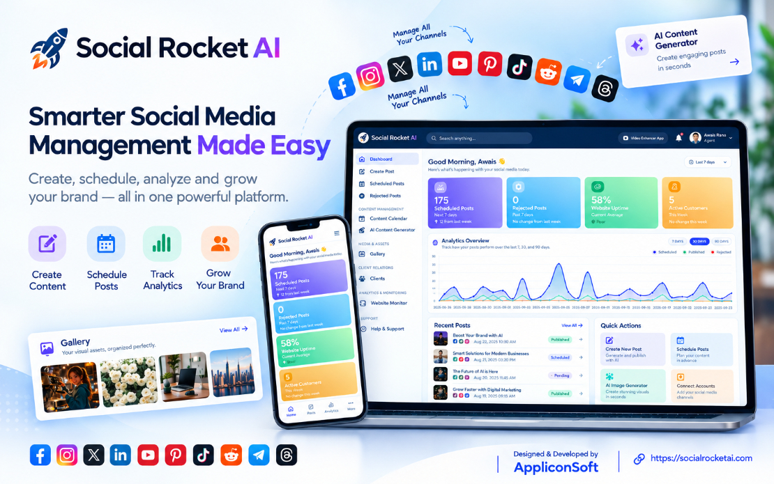 Social Rocket AI | AI-Powered Social Media Management Platform