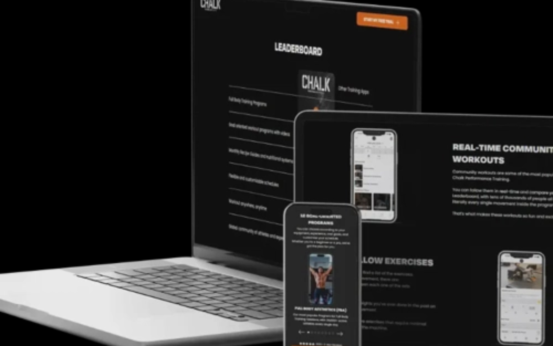 Chalk training app and sales funnel
