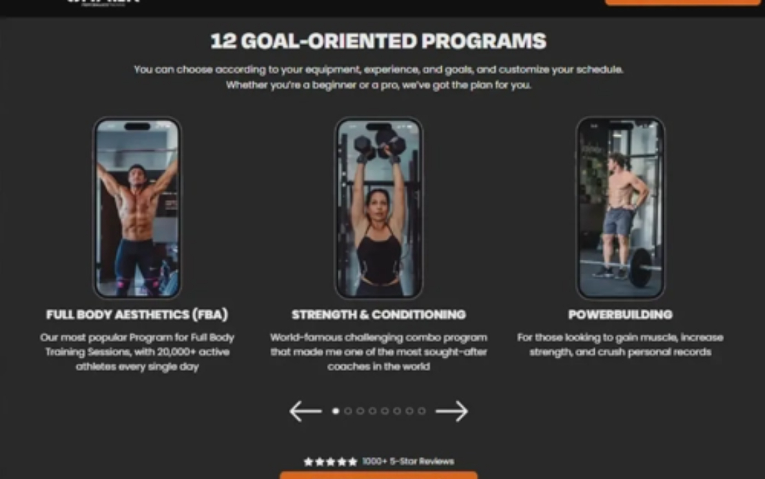Chalk training app and sales funnel