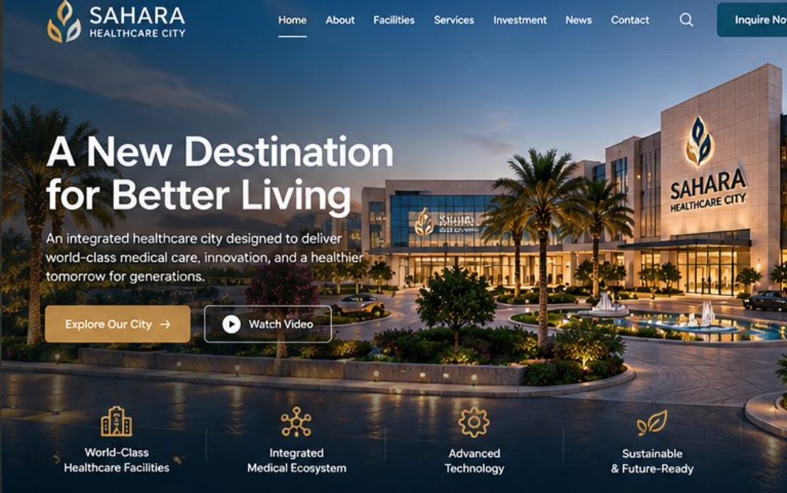 Sahara Healthcare City – Healthcare Website Design & SEO