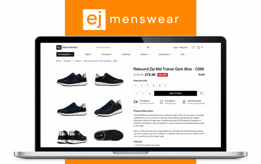 EJ Menswear – Magento Upgrade & eCommerce Optimization