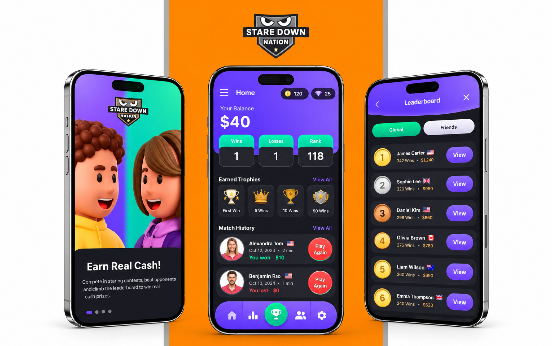 StareDown – Interactive Gaming Mobile App