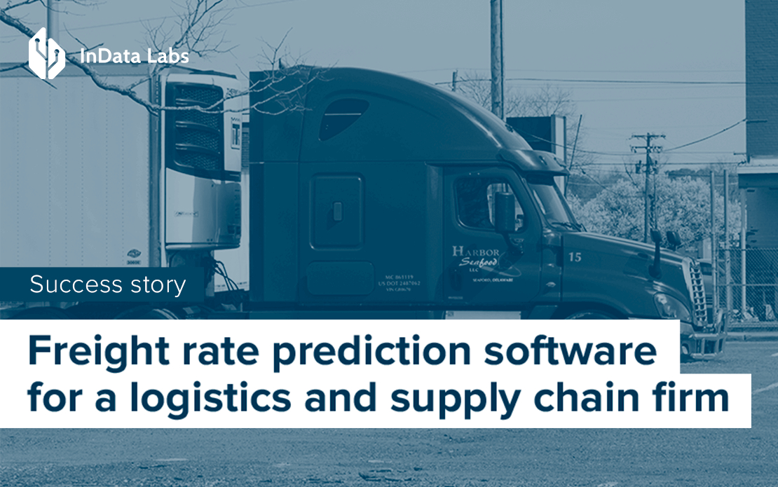 Freight rate prediction software for a logistics and supply chain firm