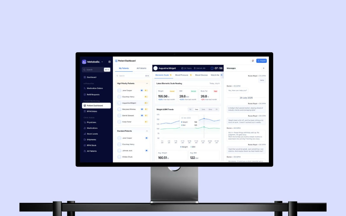 Metabolix: Remote Patient Monitoring App